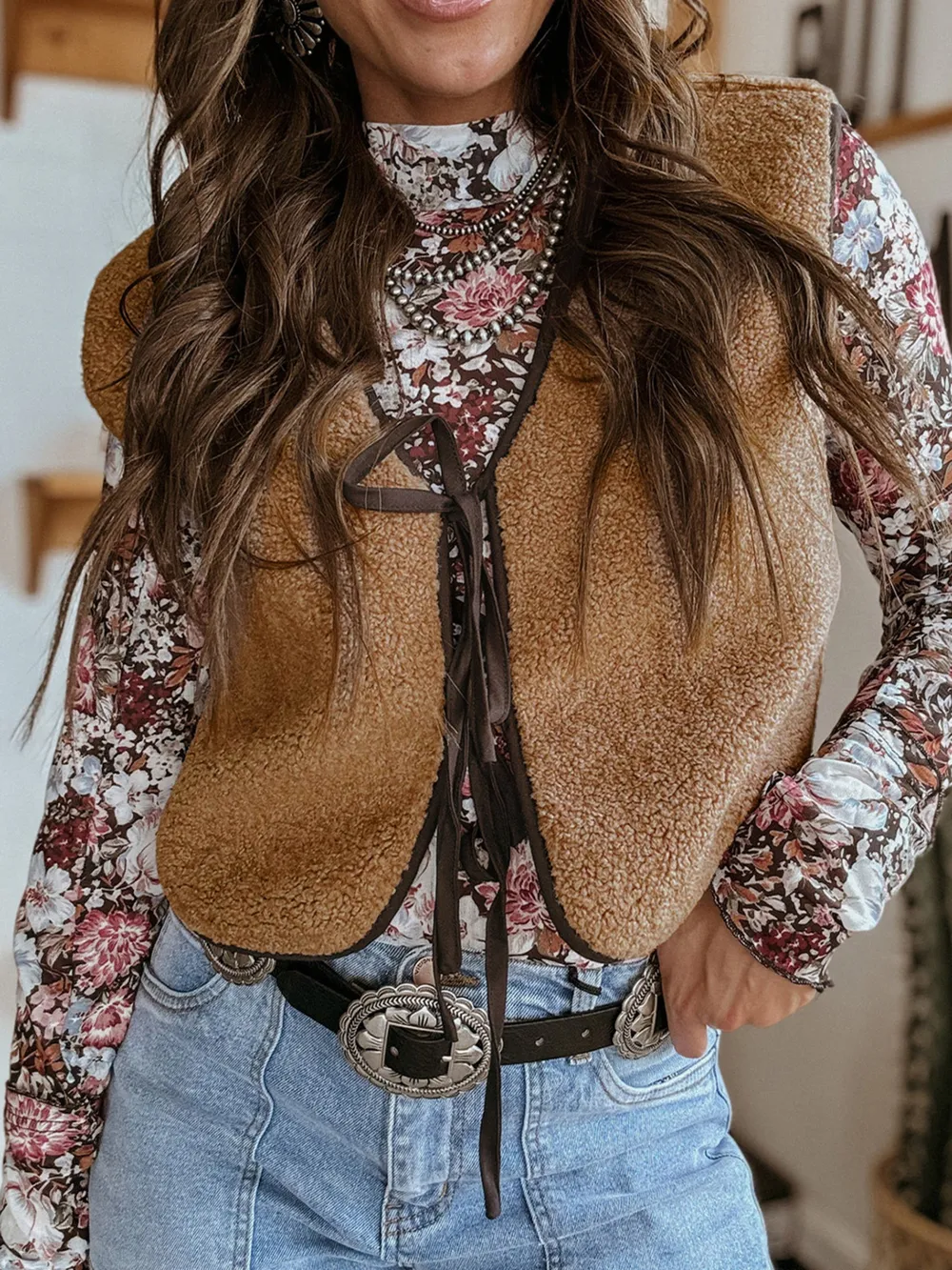 Double Tied Front Vest Coat, image 11