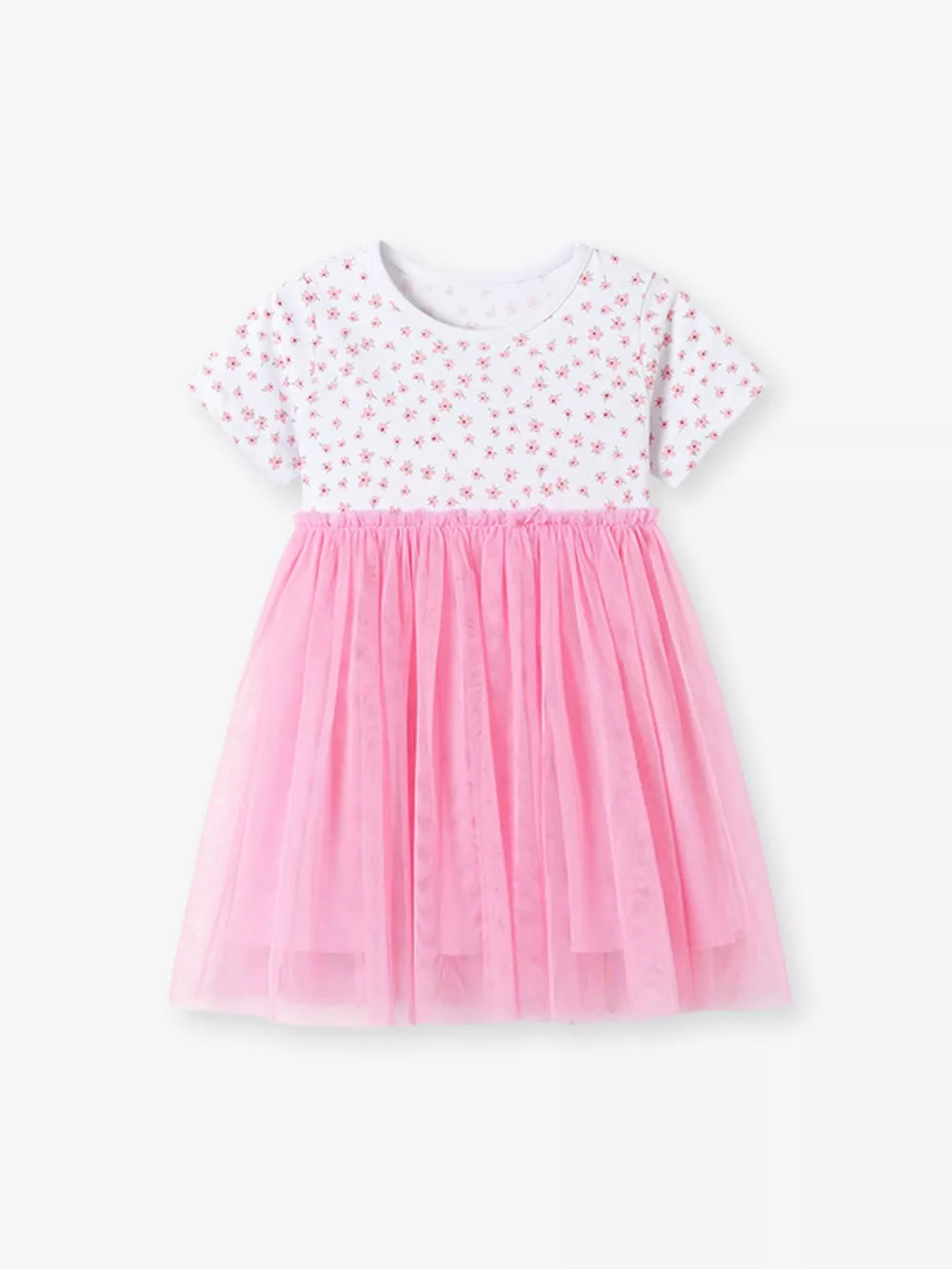 Children's Floral Print Tulle Dress, image 4