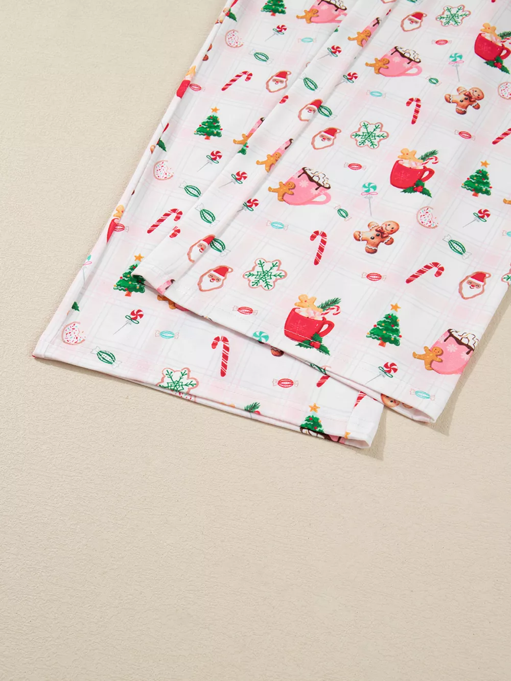 Christmas Spirit Cute Holiday Print Short Sleeve Shirt and Pants 2pcs Pajama Set, image 8