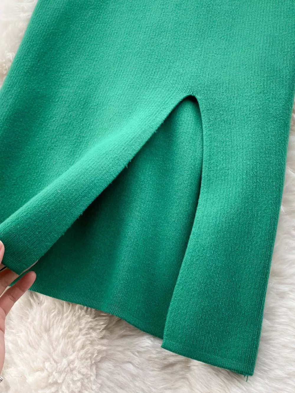 Slit Knit Midi Skirt, image 8