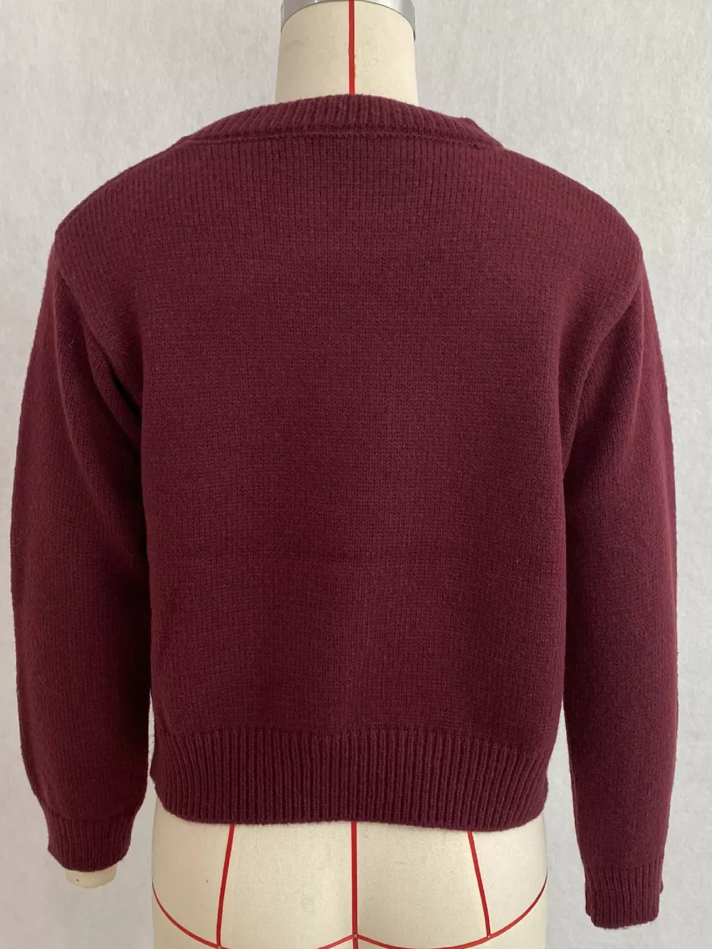 Heart Pattern Round Neck Sweater, image 12