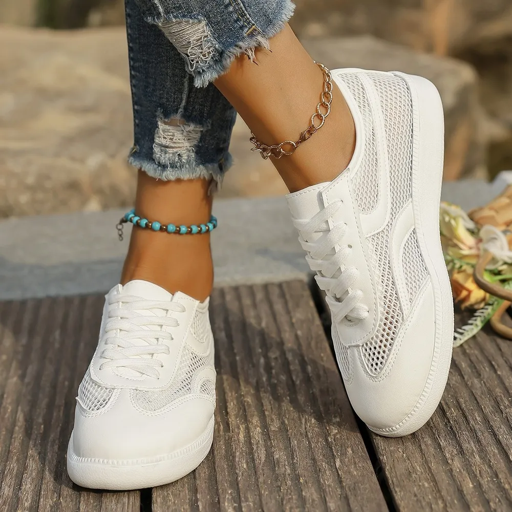 Mesh Lace Up Sneakers, image 4