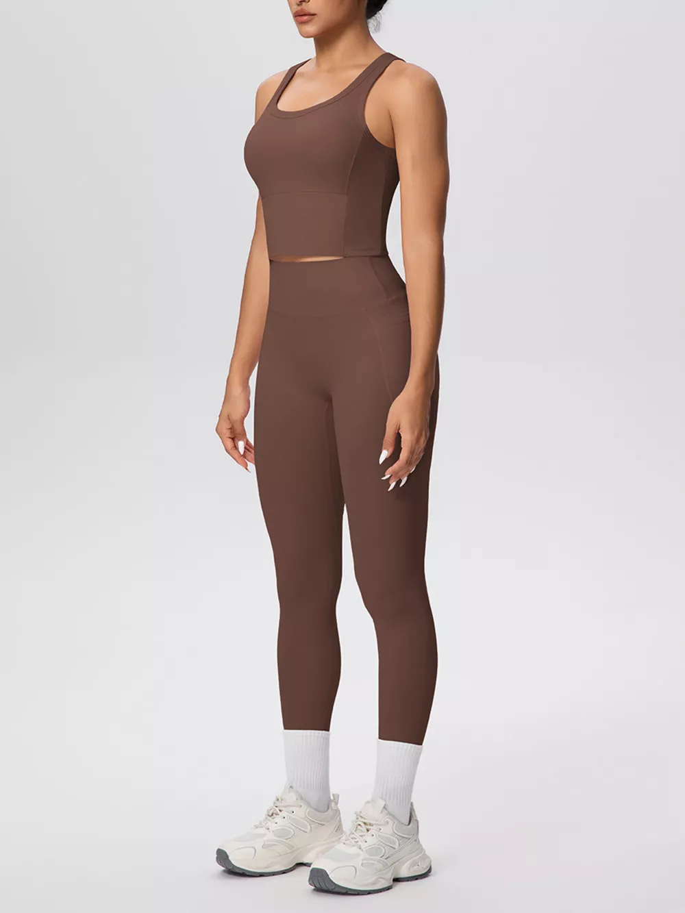 Scoop Neck Tank and High-Waisted Leggings Active Set, image 14
