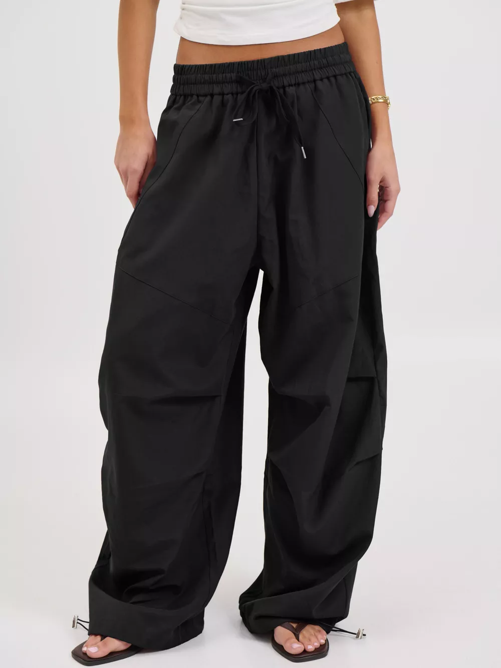 Drawstring Wide Leg Pants, image 6
