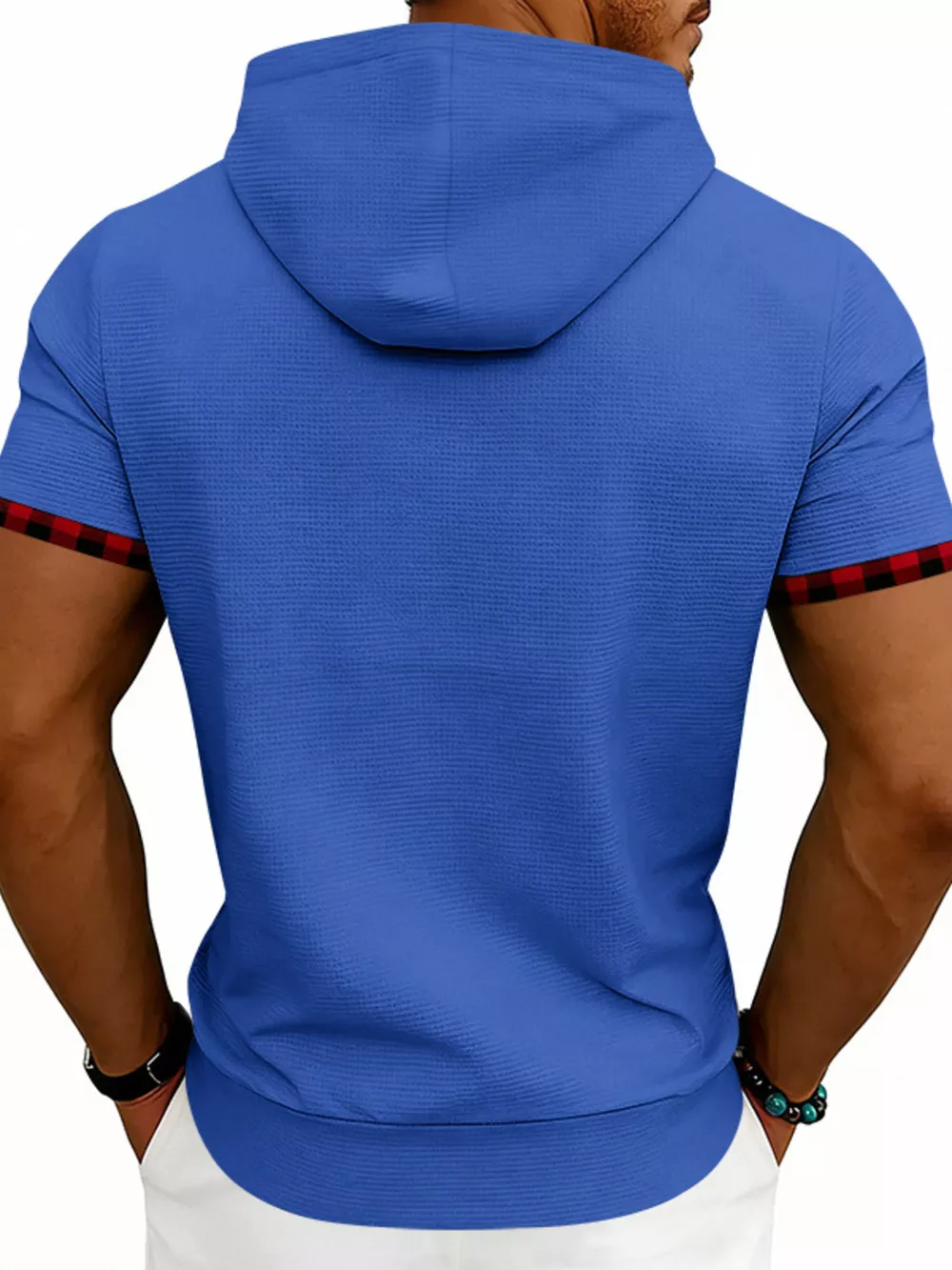 Men's Full Size Letter Graphic Short Sleeve Hooded Top Plus Size, image 12