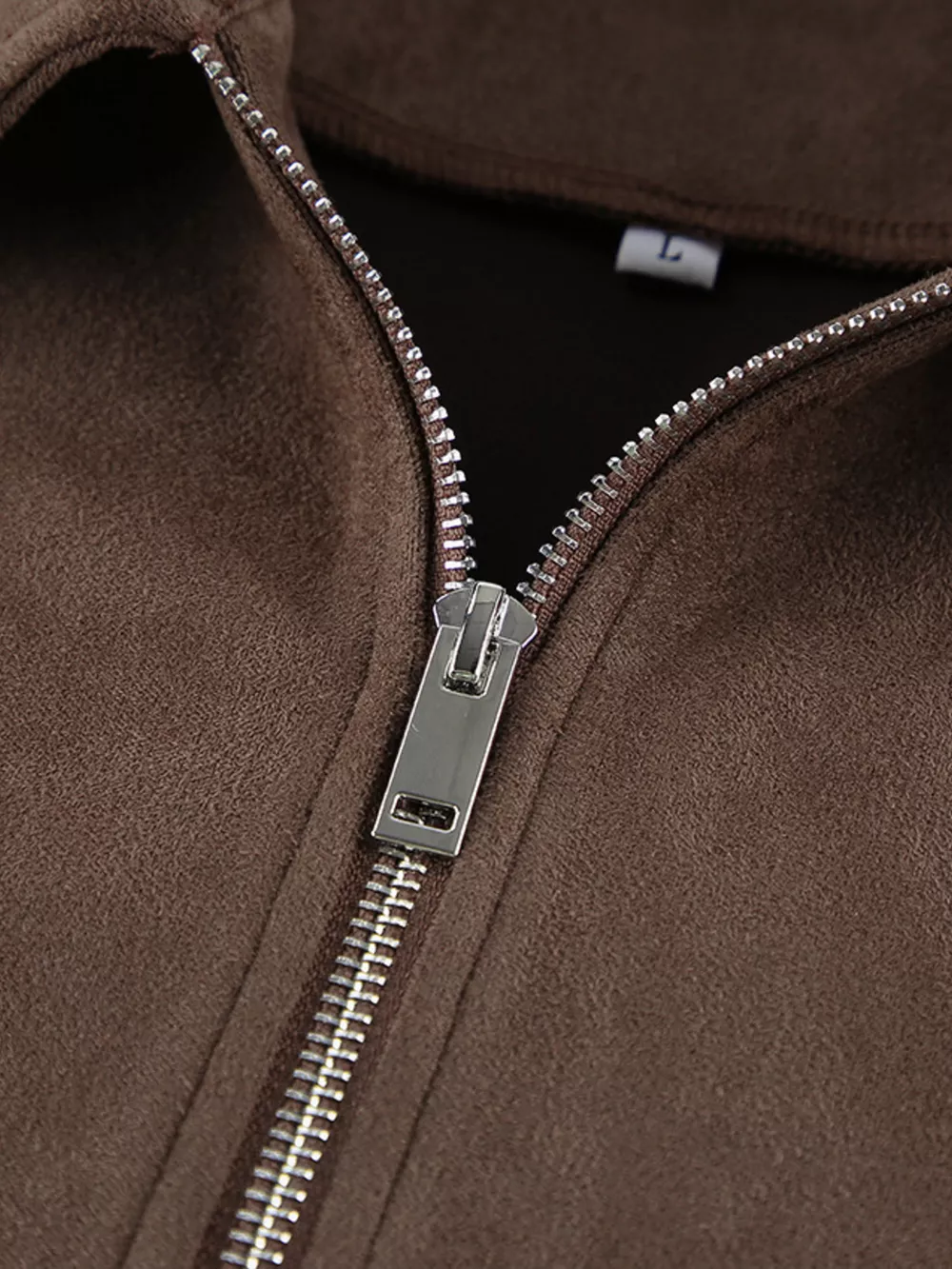 Zip-Up Dropped Shoulder Jacket, image 8