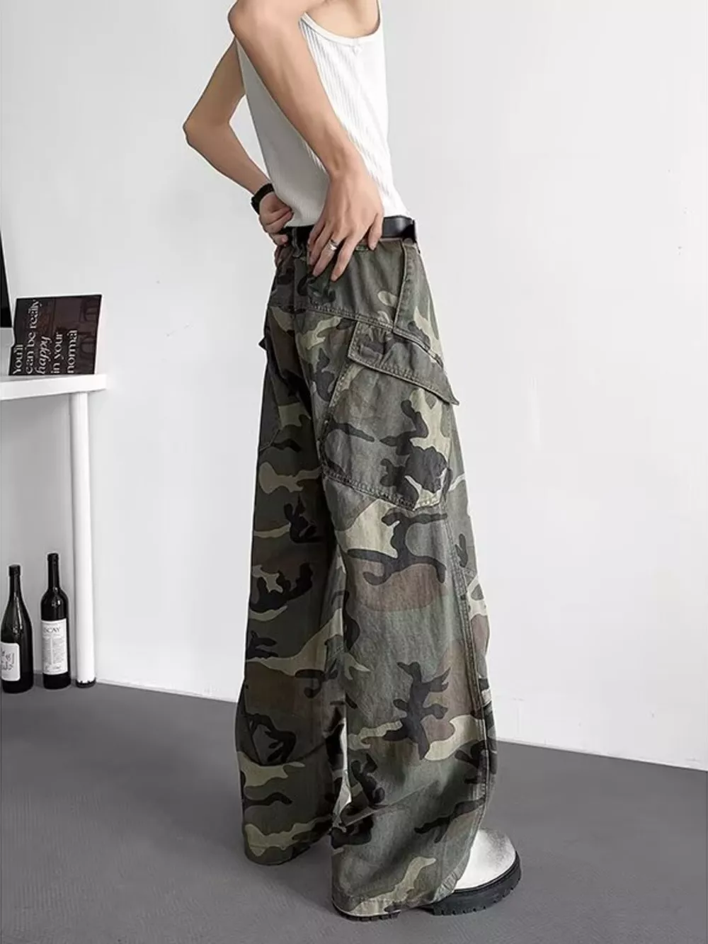 Men's Plus Size Loose Fit Camouflage Cargo Pants, image 4