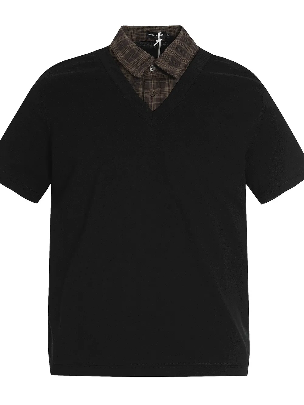 Men's Plaid Collar Short Sleeve Polo, image 2