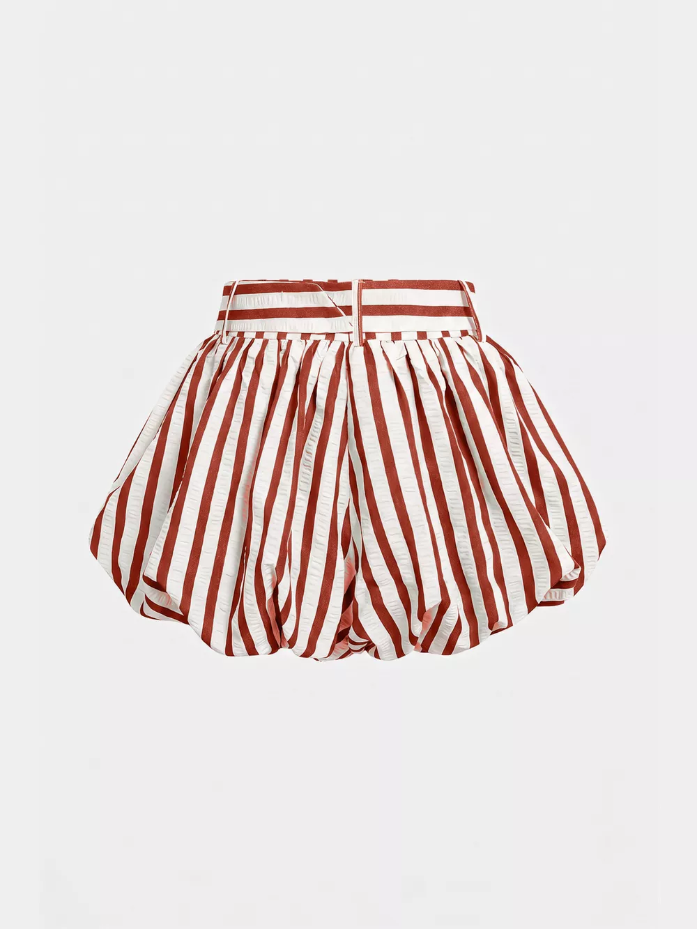 High-Waisted Striped Bubble Shorts, image 3