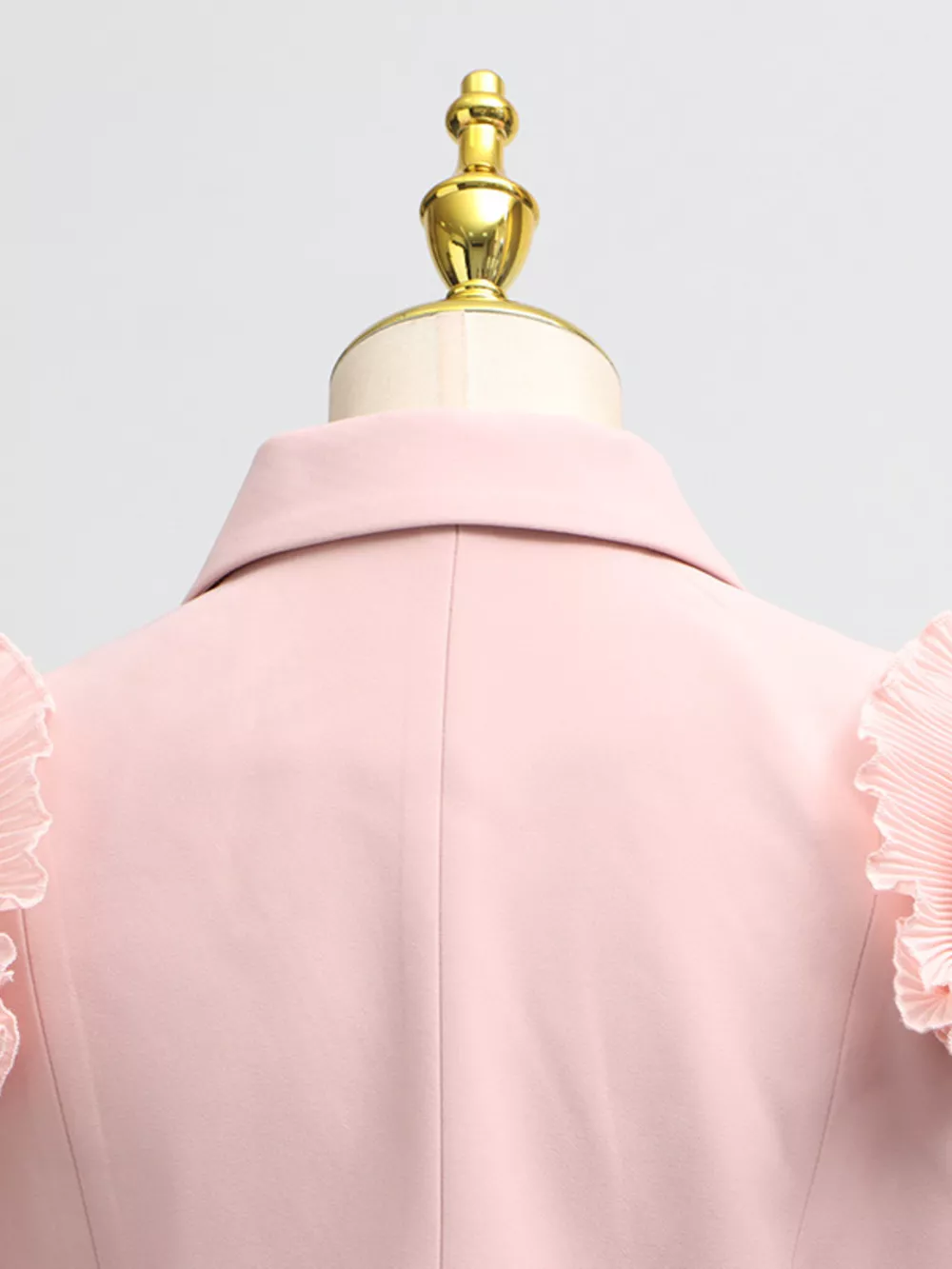 Frill Lapel Collar Top and Pleated Skirt Set, image 11
