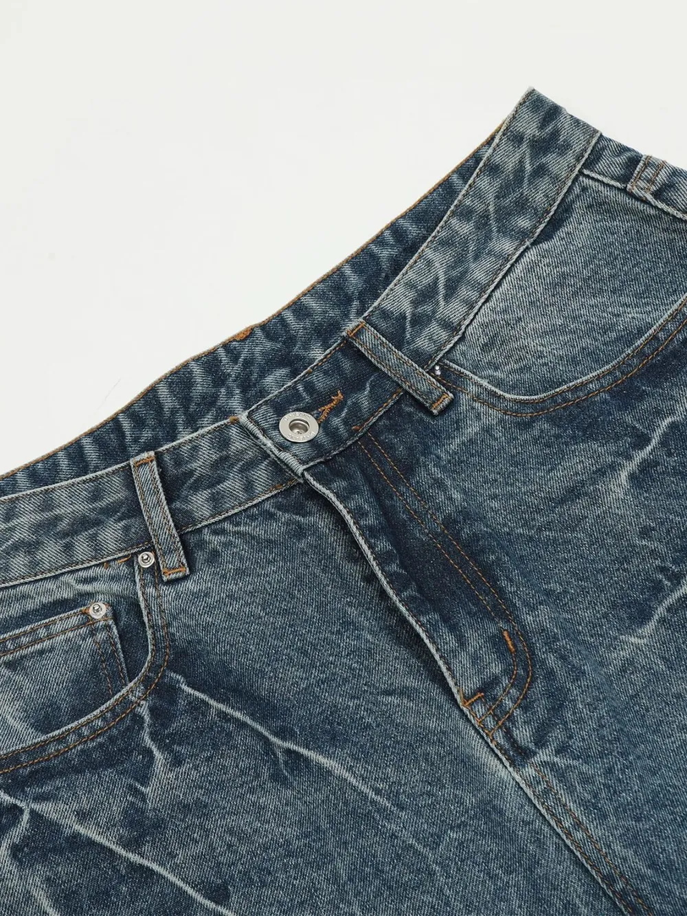 Men's Wash Wide-Leg Denim Shorts, image 3