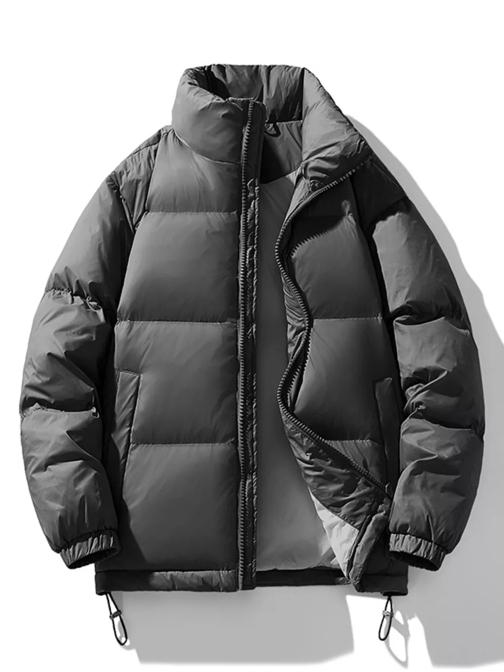 Men's Plus Size Zip Up Winter Puffer Jacket, image 6