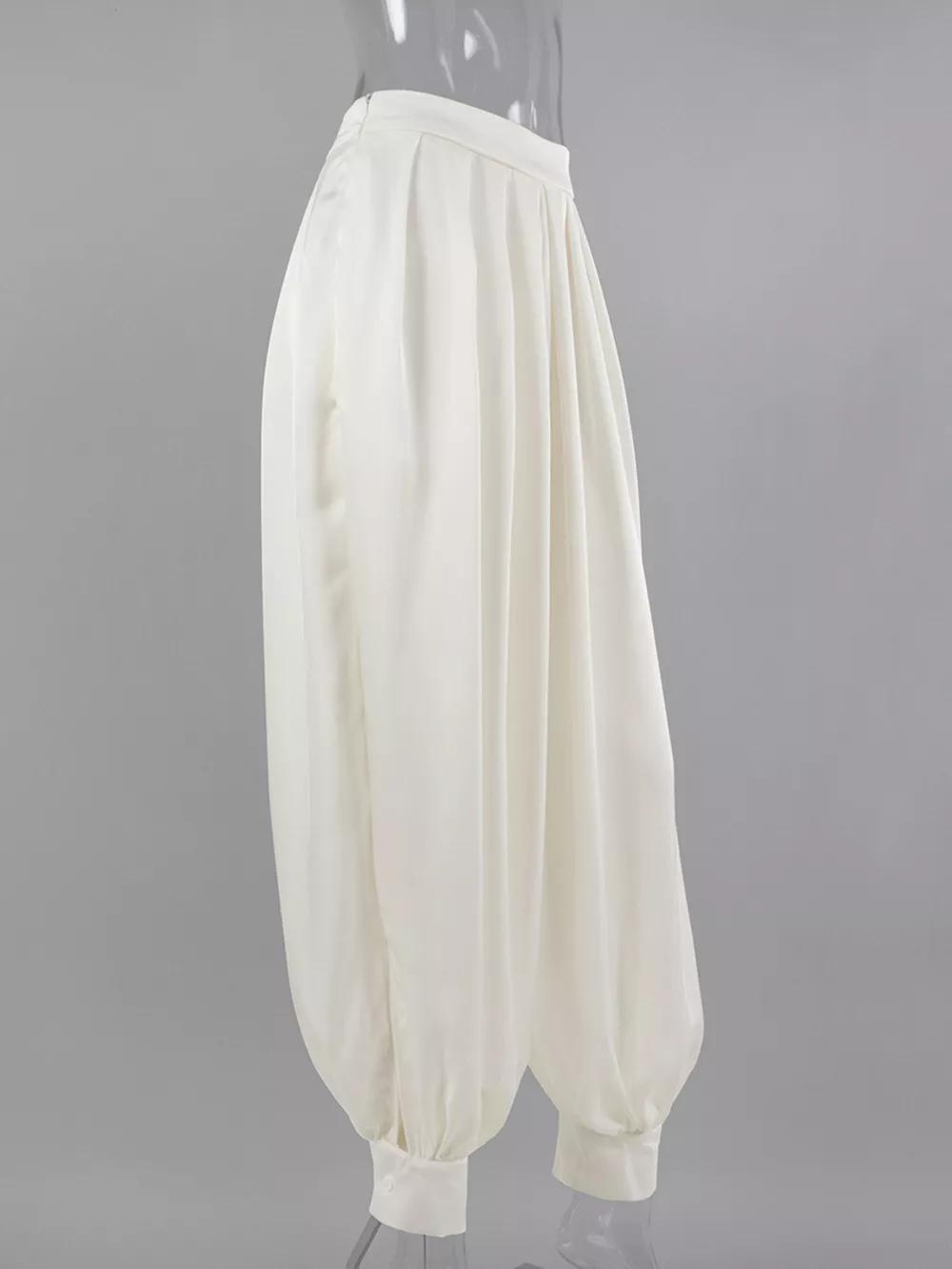 High-Waisted Satin Balloon Pants, image 5