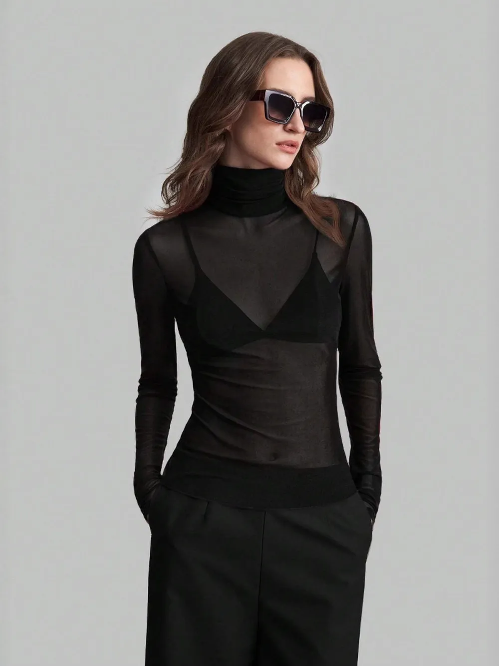 Turtleneck Long Sleeve Top