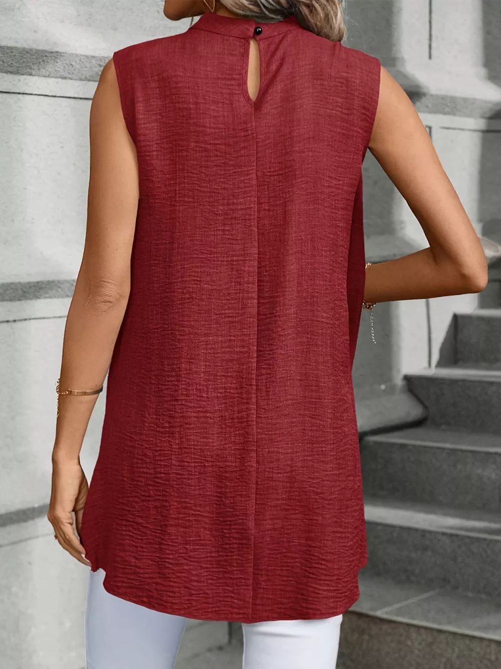Mock Neck Sleeveless Top, image 24