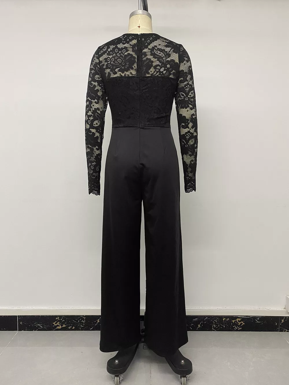Lace Long Sleeve Wide-Leg Jumpsuit, image 10