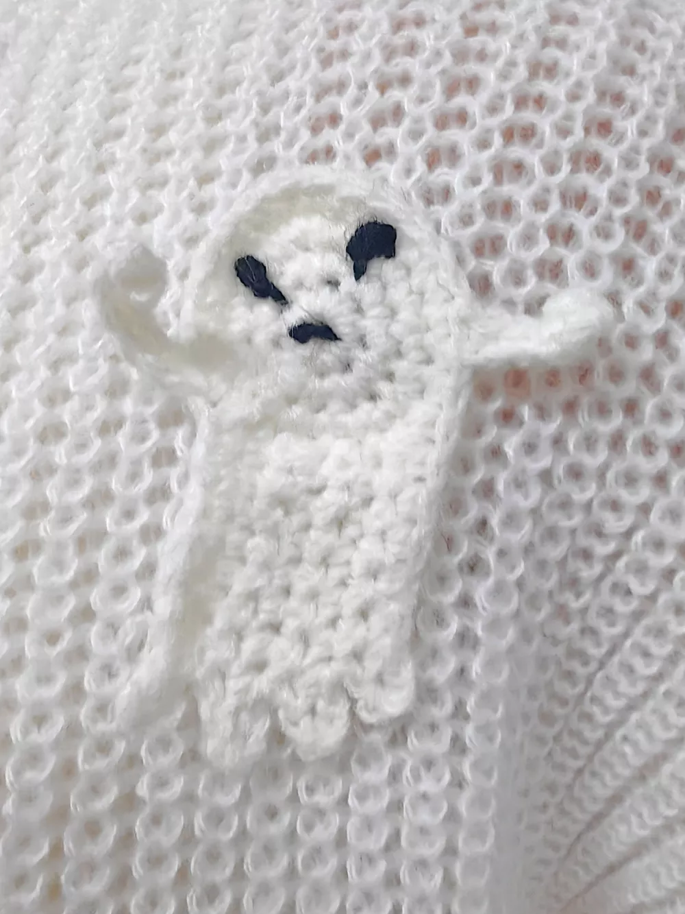 Halloween Pumpkin and Ghost Applique Knit Cardigan, image 10