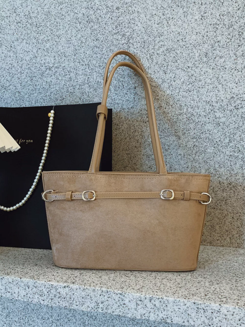 Decorative Buckle Shoulder Bag, image 5