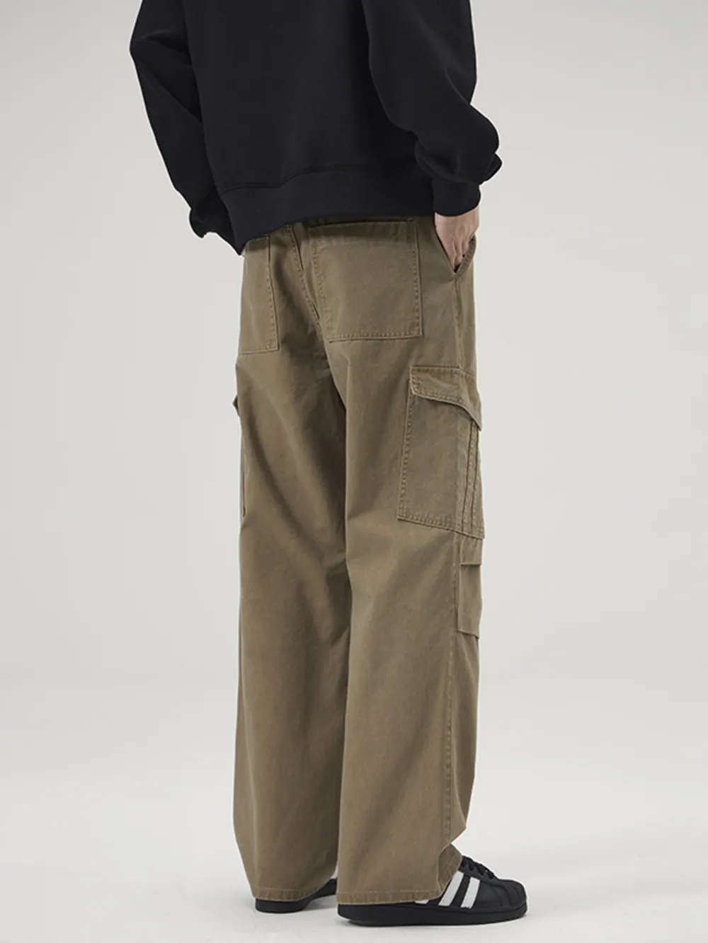 Men's Full Size Multi-Pocket Cargo Pants with Ruched Detail Plus Size, image 6