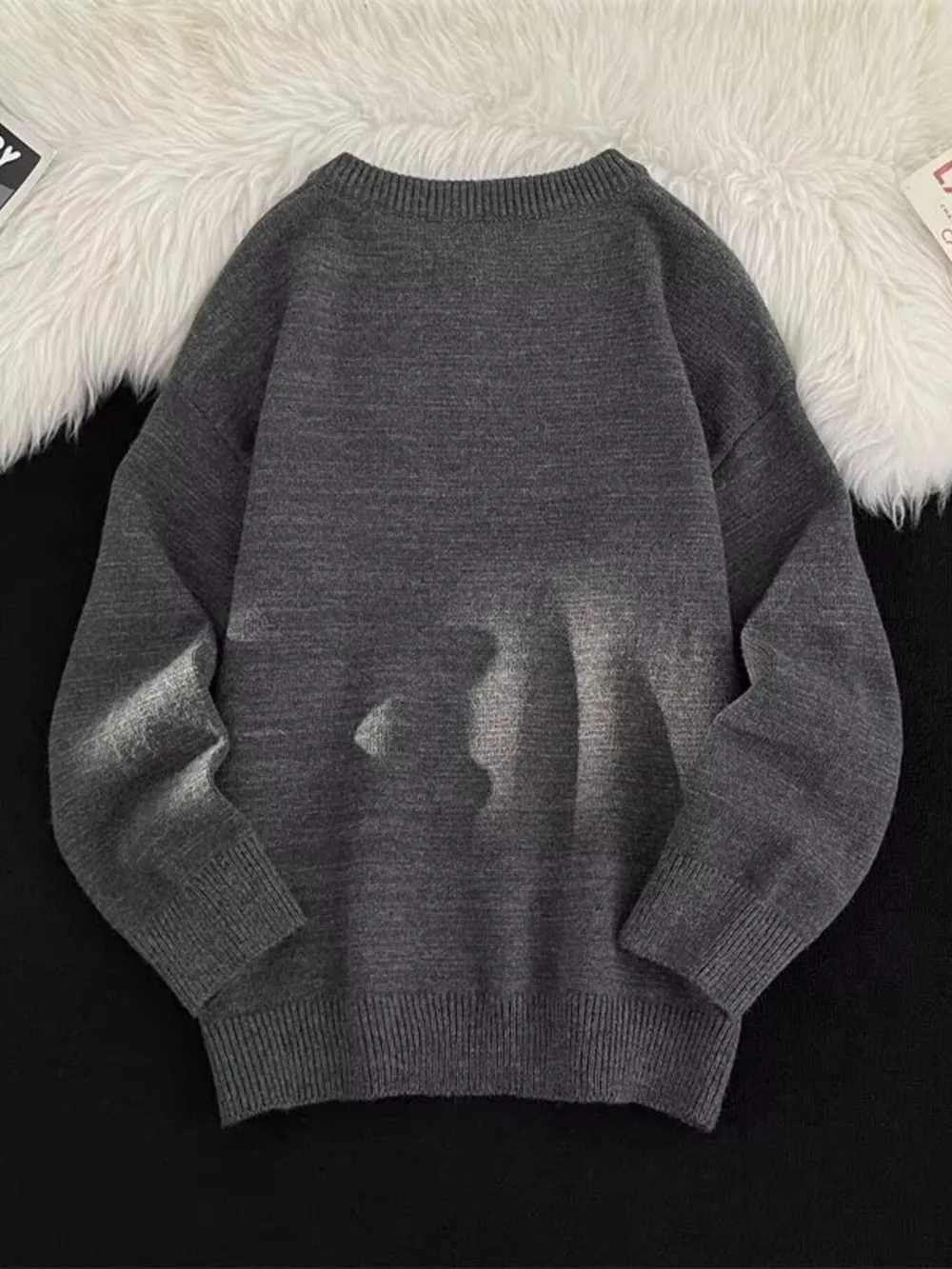 Men's Button Detail Long Sleeve Sweater, image 3