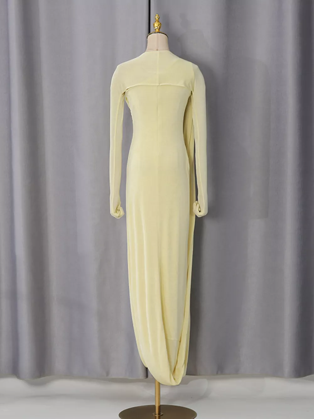 One-Shoulder Draped Maxi Dress, image 7