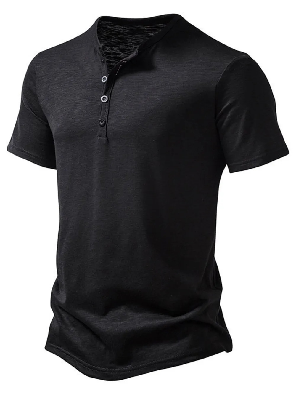 Men's Button Detail Short Sleeve Top, image 16