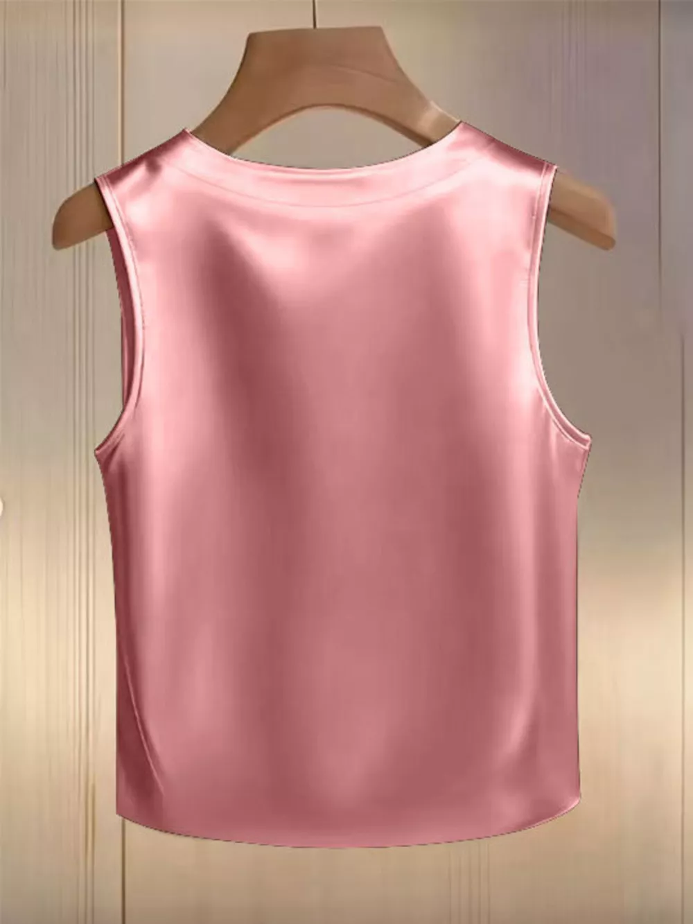 Pearl Embellished Satin Tank Top, image 10