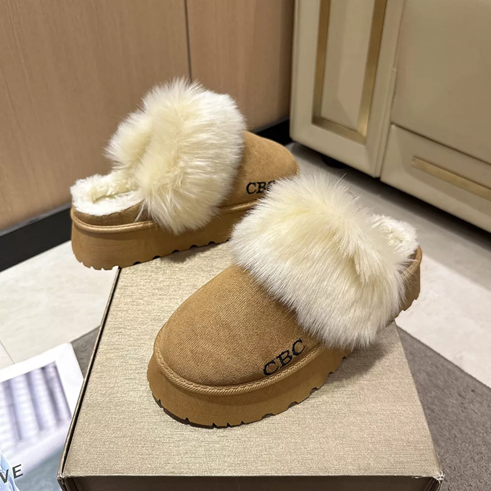 Furry Platform Slippers, image 3