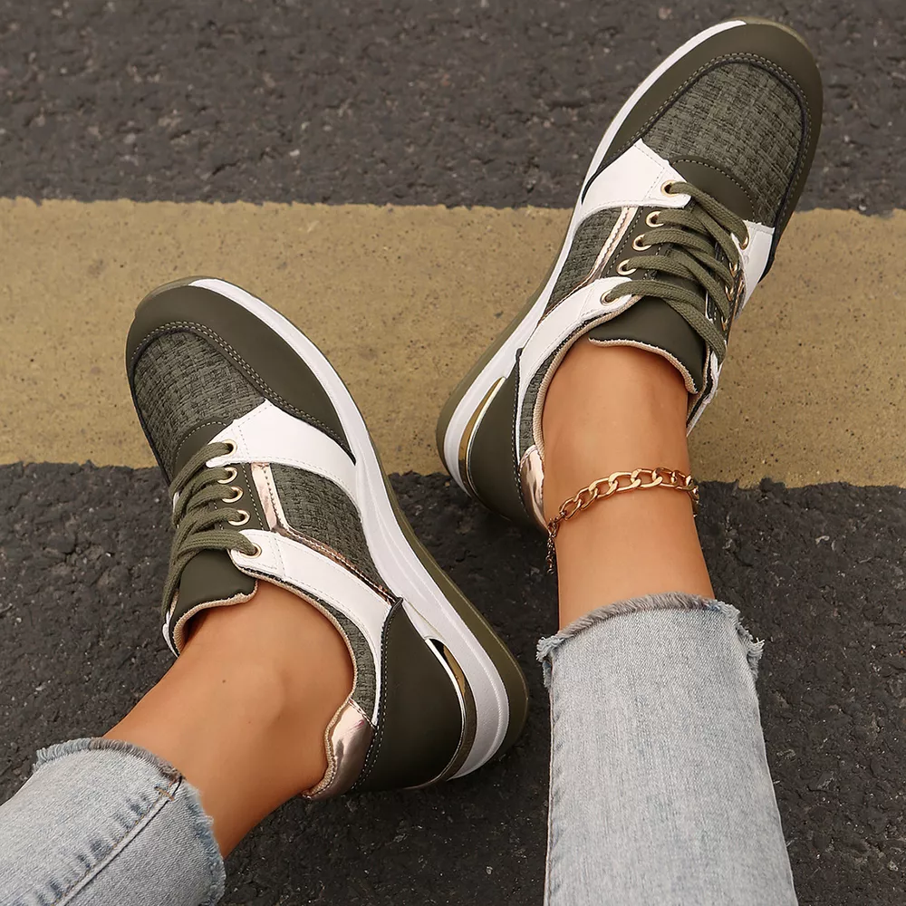 Round Toe Lace Up Sneakers, image 7