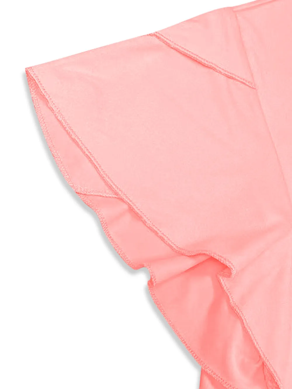 Casual Layered Round Neck Ruffled Sleeve Dress, image 15