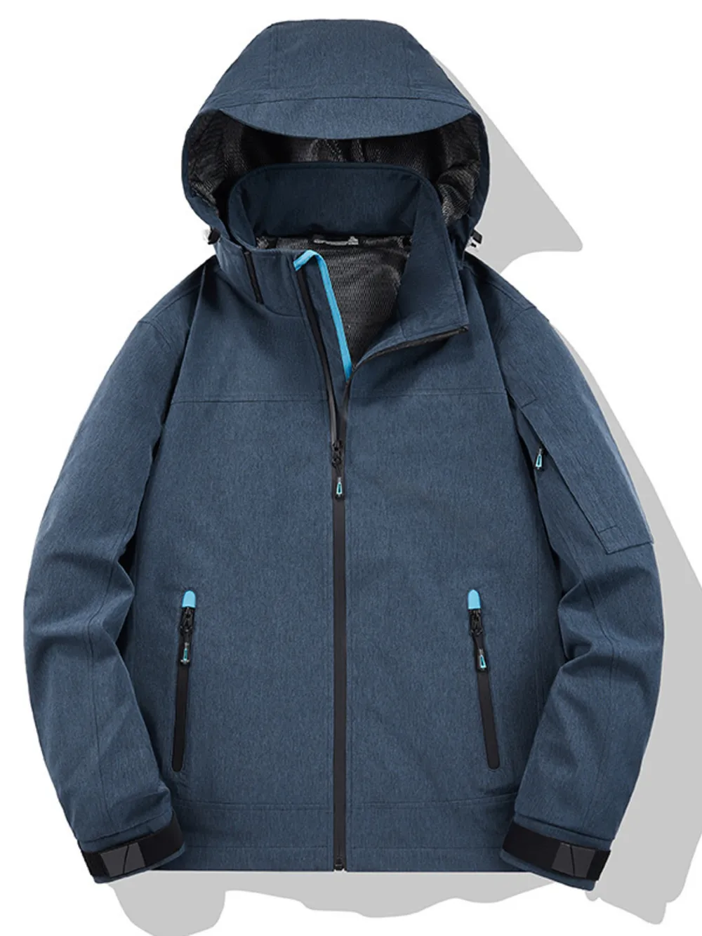 Men's Plus Size Outdoor Zip Up Hooded Jacket, image 5
