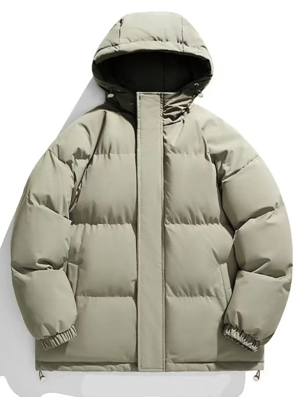 Men's Plus Size Zip Up Hooded Winter Coat, image 2
