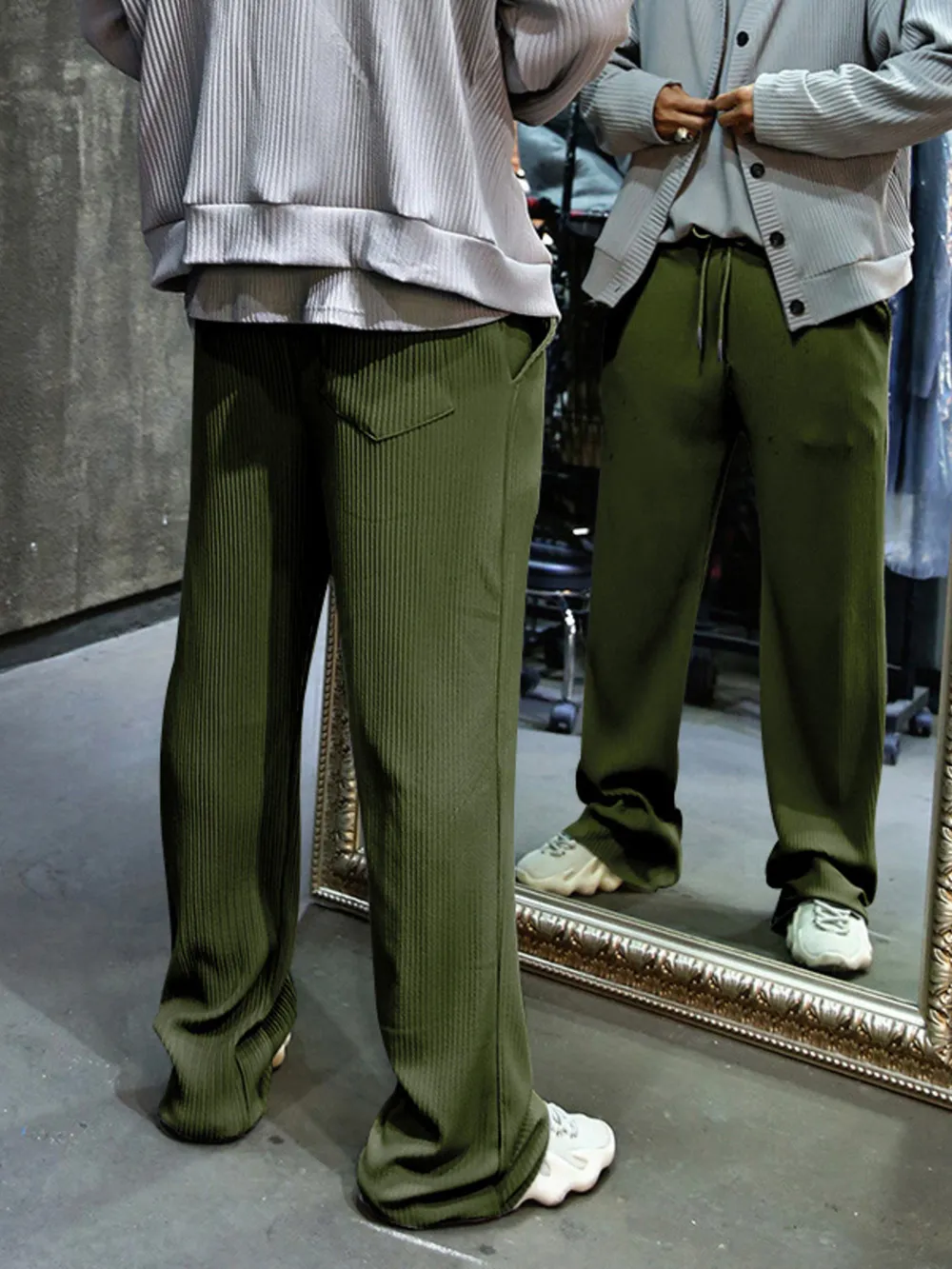 Men's Full Size Relaxed Fit Drawstring Wide Leg Pants Plus Size, image 6