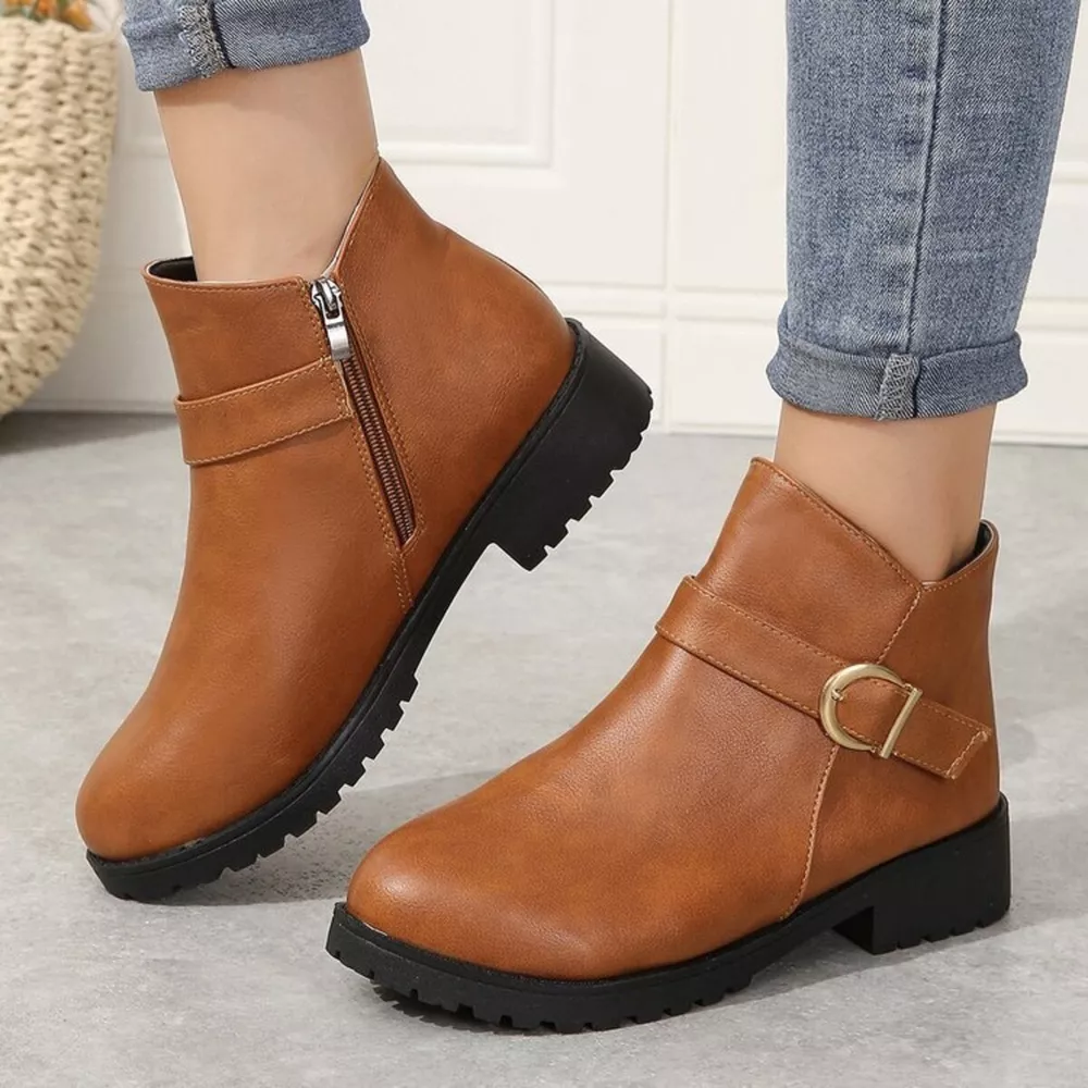 Buckle Accent Ankle Boots, image 6