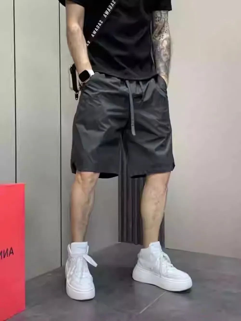 Men's Plus Size Wide Leg Shorts