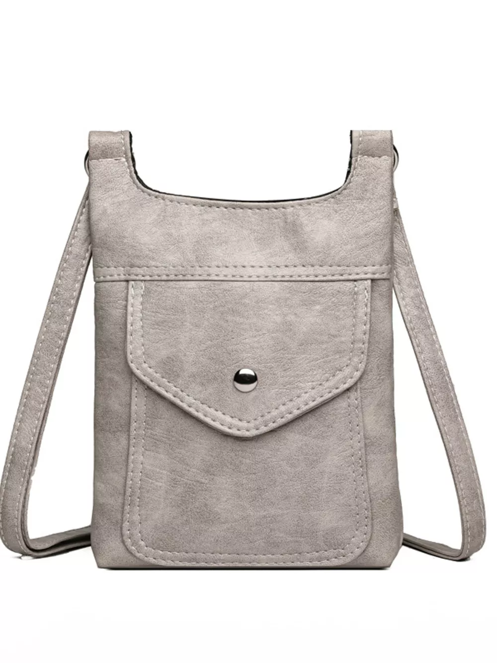 Adjustable Strap Leather Crossbody Bag, image 14