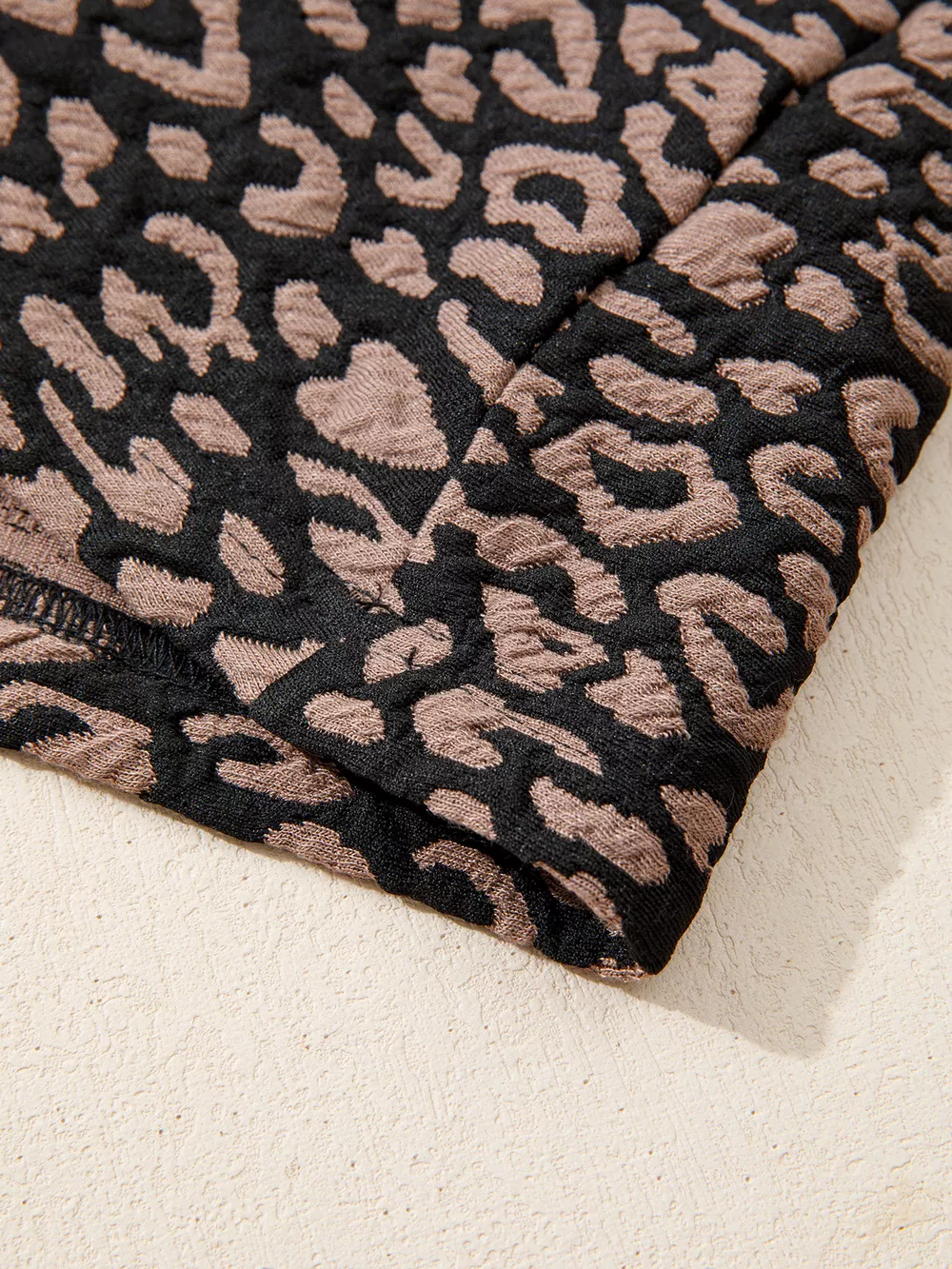 Leopard Print Bubble Sleeve Shift Mini Dress, image 7