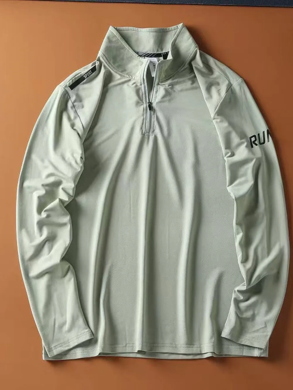 Men's Plus Size Quarter-Zip Long Sleeve Sweatshirt, image 2