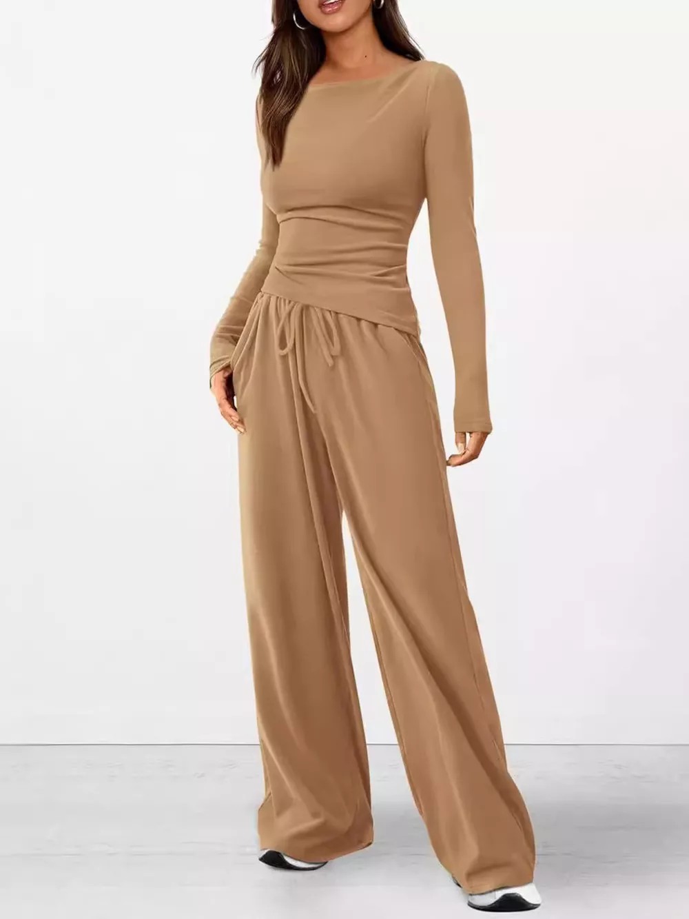 Long Sleeve Top and Wide Leg Pants Set, image 22