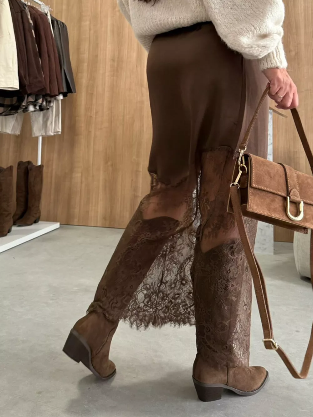 Lace Trim Skirt, image 3