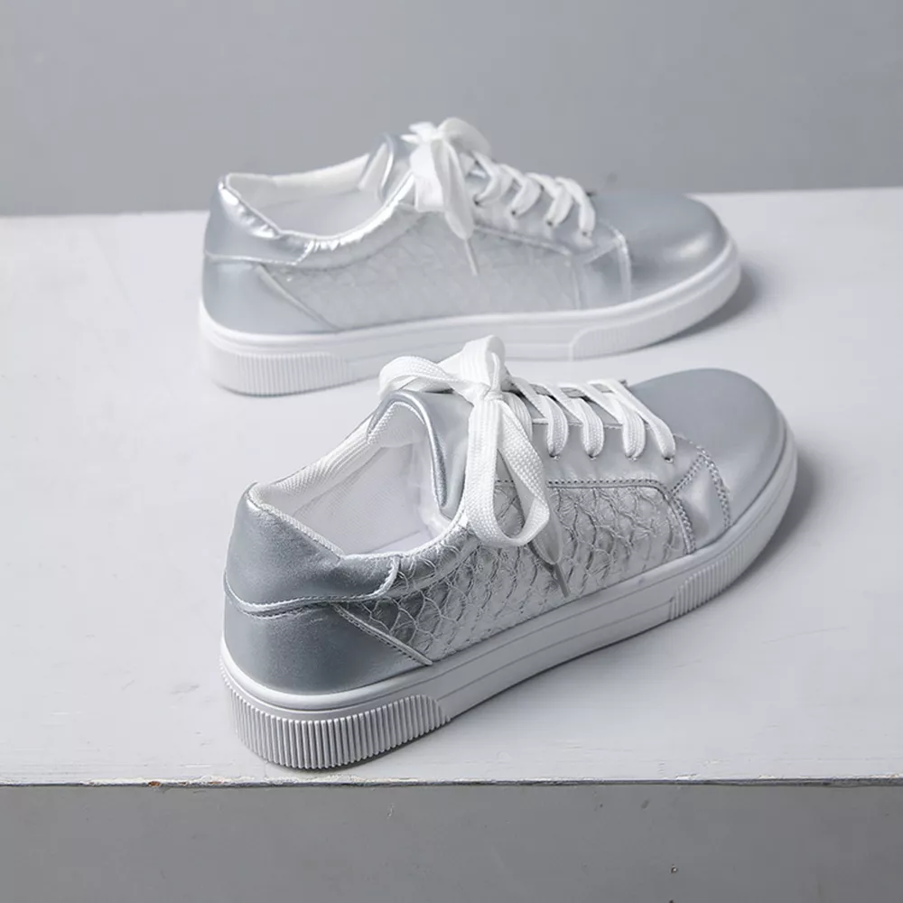 Round Toe Lace Up Sneakers, image 2