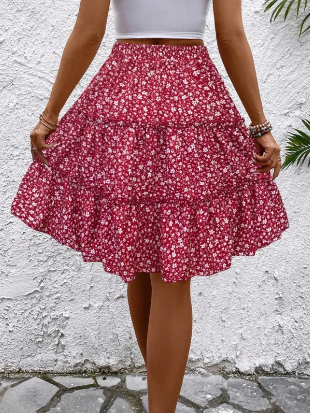 Floral Print Midi Skirt, image 24