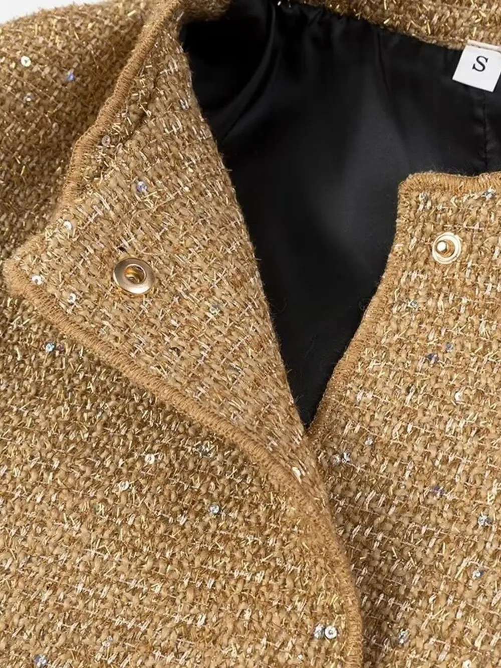 Sequin Long Sleeve Jacket with Pockets, image 12