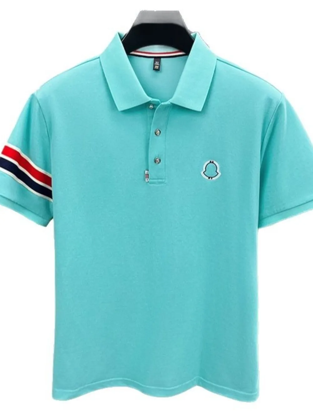 Men's Plus Size Button Detail Short Sleeve Polo, image 2