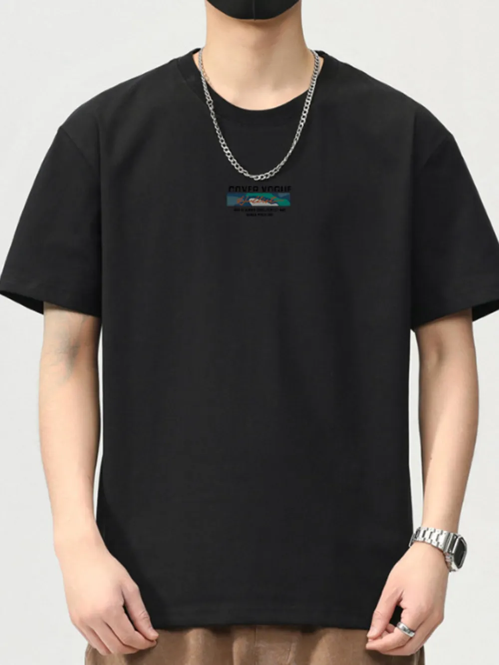 Men's Plus Size Round Neck Short Sleeve T-Shirt