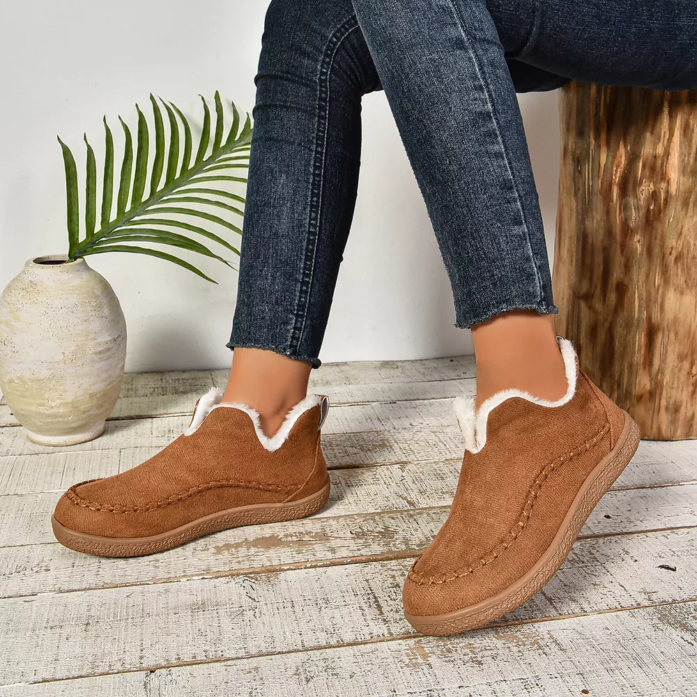 Round Toe Plush Lined Shoes, image 14