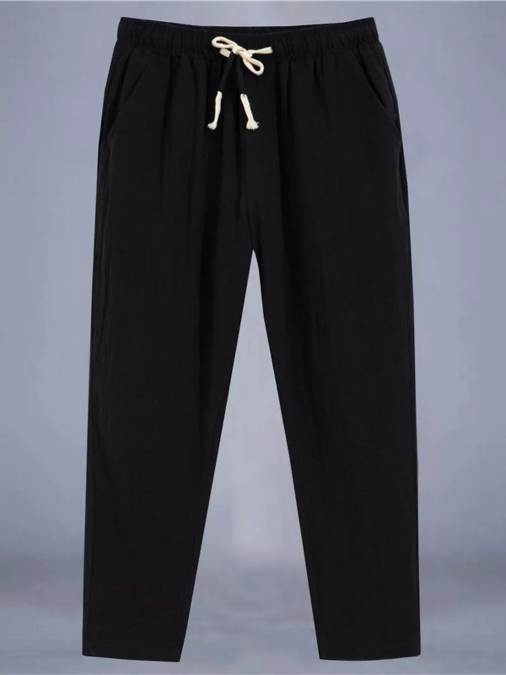 Men's Plus Size Drawstring Loose Fit Pants, image 2