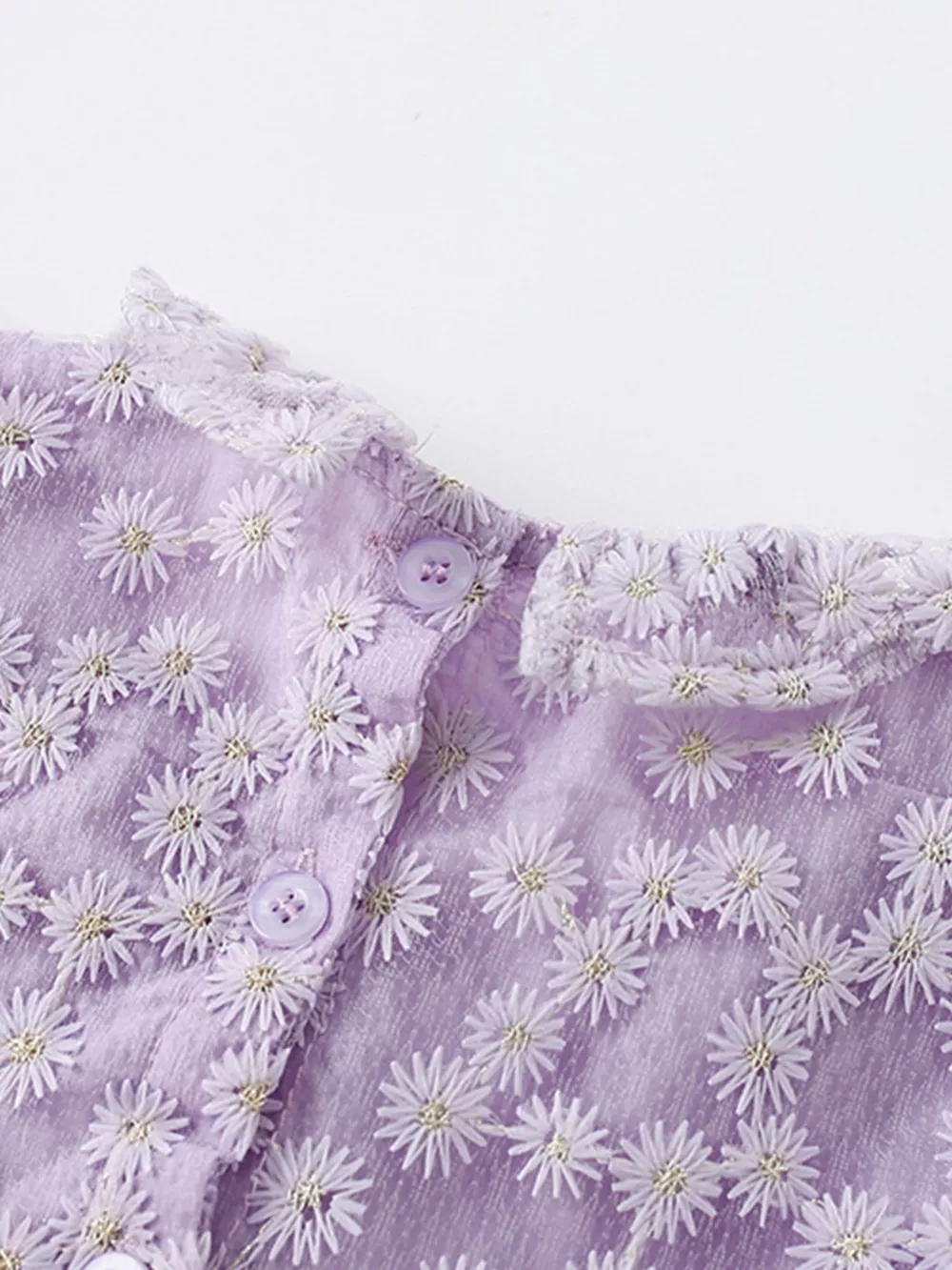 Children's Floral Lace Ruffle Sleeve Party Dress, image 5