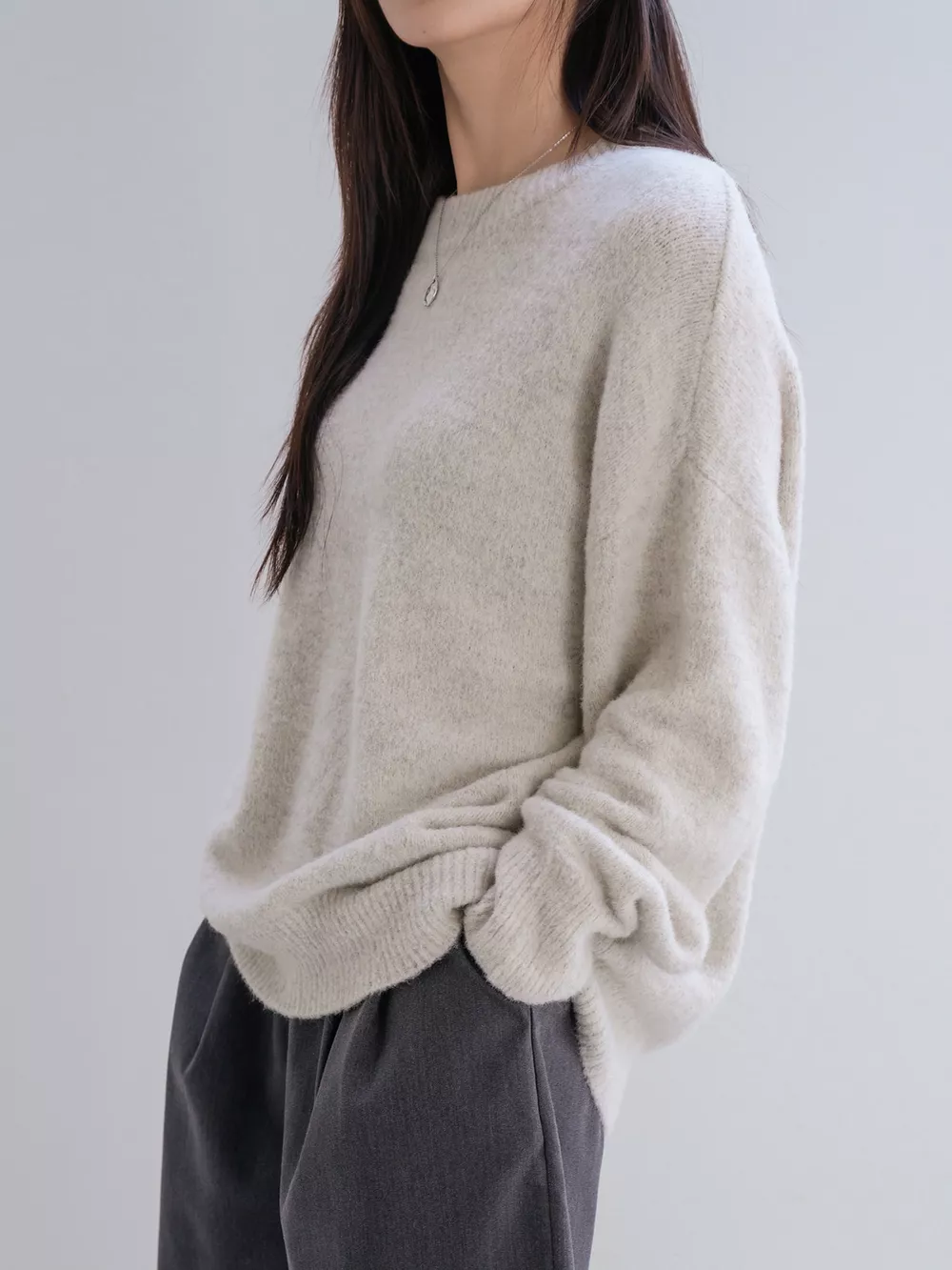 Cozy Knit Round Neck Oversized Sweater, image 14