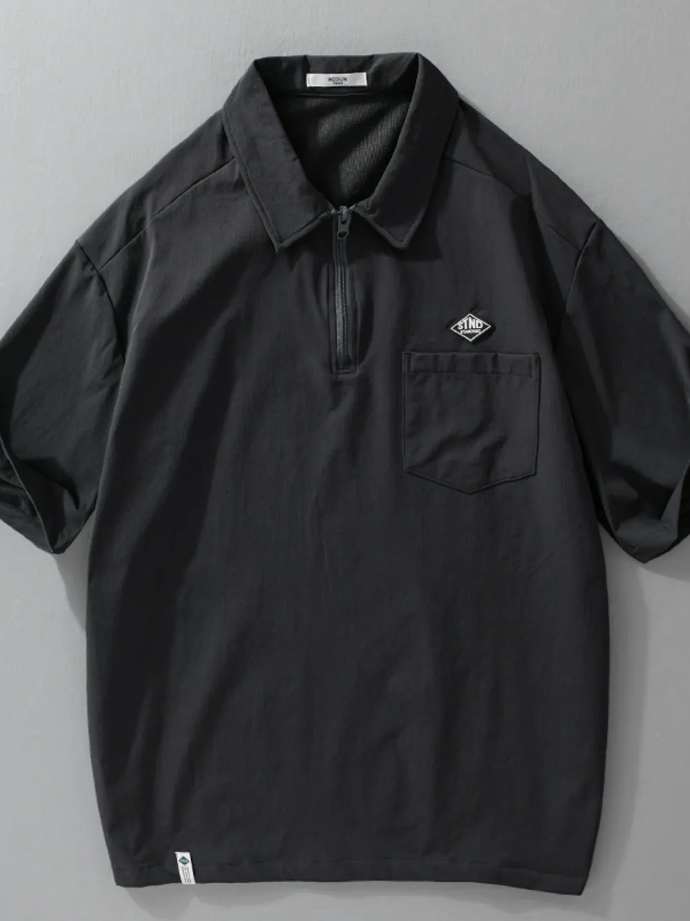 Men's Quarter Zip Short Sleeve Polo, image 4